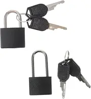 ANDRESLAD 2 Sets Mini Safety Locks with Keys Lightweight Small Padlocks for Luggage Diaries Storage Durable Easy to Install for Travel Treasure Chests