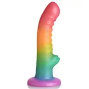 Simply Sweet 6.5-Inch Ribbed Rainbow Dildo