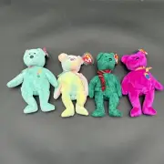 TY Beanie Babies Lot Of Bears 2000 Millenium Groovy Wallace Ariel