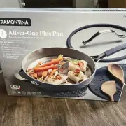 Tramontina Ceramic Nonstick All In One Plus Pan 7 Piece Set Blue color