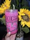 16oz Snow Globe Tumbler, glitter cup, Pepsi Max, BPA free, gift idea
