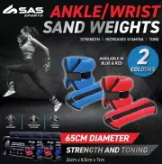 1 pair Ankle Wrist Sand Weights Training Fitness Equipment Blue or Red - 450g