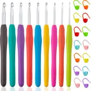 Crochet Hooks Set Clover Amour Steel Pastel 23 Pcs Ergonomic Easy Grip Bright