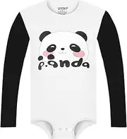 [Landofgenie] Men’s Onesie Long Sleeve Bodysuit One Piece Pajama Panda Print Romper