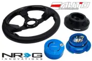 NRG 320mm Pilota Leather BK IN steering wheel 101H Hub Gen2.5 BL Release Lock BL