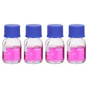 4 Pack Reagent Media Storage Bottles 25ml Borosilicate Glass Bottles Clear