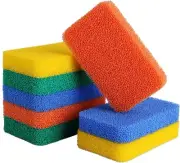 Clean Silicone Scrubber Pack of 8 Colored Sponge Silicone Sponge Scouring Pad