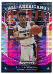 2019 Panini Prizm Draft Picks All Americans RUI HACHIMURA Pink Pulsar Prizm RC