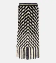 [Zimmermann] Zimmermann Halliday crochet cotton midi skirt AU 14 multicoloured