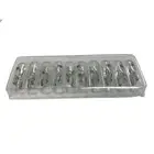 555, 6.3V .25A T3-1/4, Small Wedge Base Lamp Light Bulb - Clear - Box of 10