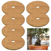 ZeeDix 6 Pcs Coconut Fiber Mulch Ring 24 Inch Coco Coir Tree Ring Mulch Mat 1...