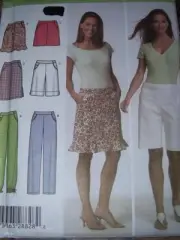 SIMPLICITY #4701 - LADIES SUPER CUTE PANTS - SKIRT & SHORTS PATTERN 4-10 FF