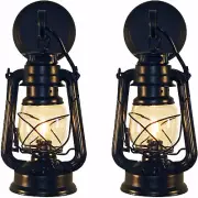 Muskoka Lifestyle Products - Rustic Lantern Wall Sconce Set - Black - NEW