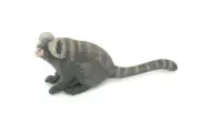 Toy White-Tufted Marmoset, Realistic Hand Painted Rubber Monkey, 2" SF64 B16