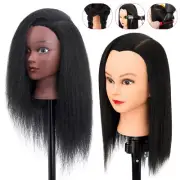 Mannequin Head Human Hair Manikin Hairdresser Braiding Training Styling 14"18"