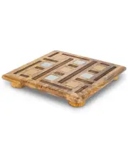 GG Collection Mango Wood with Laser Design Square Trivet