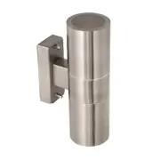 Brilliant COOLUM UP DOWN EXTERIOR WALL LIGHT 35W GU10 LED/CFL Stainless Steel