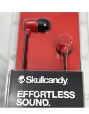 Skullcandy Effortless Sound Earbuds with Microphone Red New