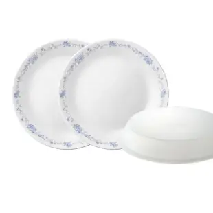 【CorelleBrands 康寧餐具】優雅淡藍3件式餐盤組(C01)