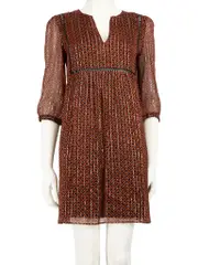 Glitter Accent Pattern Mini Dress
