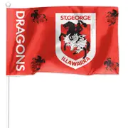 St George Dragons Licensed NRL KIDS Pole Game Day Flag Banner
