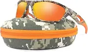 [JIANGTUN] Polarized Sport Sunglasses for Men and Women,Ideal for Driving Fishing Cycling and Running,UV Protection EMS-TR90 Frame