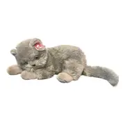 Ty Beanie Buddy- Beani The Grey Cat 13" New Plush Stuffed Animal Toy Ships Now