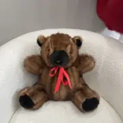 Natural Demi Buff Mink Fur Teddy Bear 13”