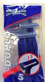 Wilkinson Duplo Disposable Double Edge Razor Blades - Pack of 5 Blades