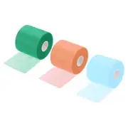 3Pcs 30 Yard PU Tennis Badminton Racket Grip Cushion Wrap Tape Film, Multicolor