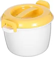 HEALEEP Microwave Rice Cooker Convenient Multifunctional Food Container for Home Office and More Portable Food Grade Double Vent Design