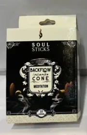 Soul Sticks Meditation Backflow Incense Cone New Box of 10 Cones Divine Supplies