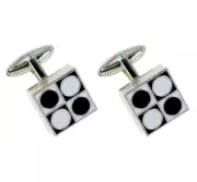 ACME Studio "Geometri" Cloisonné Enamel Cufflinks by Designer VERNER PANTON NEW