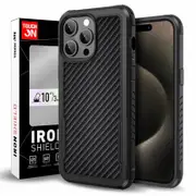 Tough On iPhone 15 Pro Case Iron Shield with MagSafe Carbon Fiber