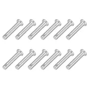 12Pcs 3/16" x 1" Single Hole Clevis Pins, 304 Stainless Steel Flat Head Pins