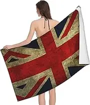 JBYJBX British Flag Print Beach Towel Quick Dry Sandproof Microfiber Beach Bath Towel for Travel Pool Camping