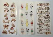 Vintage 80s Kewpie Pudgie Doll 40 Stickers 3 Sheets Merrimack Variety Lot