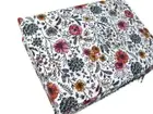 Signature Collection Brush Microfiber Flower Floral Sketch Print Twin Sheet Set