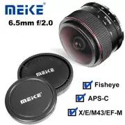Meike 6.5mm F2.0 APS-C MF Fisheye Lens for Fuji X Sony E Canon EOS-M M4/3 Mount