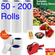 50 100 200 WHITE PRICING PRICE TAG GUN LABEL TAGS LABELS ROLLS MX5500 INKS