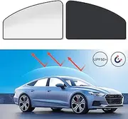 MERTTURM Car Sun Shade for Side Window, Premium Magnetic Car Curtain to Block Over 99% UV RAYS & HEAT, Car Window Shades for Baby/Kid/Pet, Easy to Install, Universal Fit SUV Truck, Front Window[2PACK]