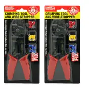2 Sets Wire Stripper & Crimping Tool Colour Coded Connector Evolutionary ToolKit