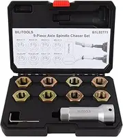 BILITOOLS 10-Piece Axle Spindle Thread Chaser Set, Thread Rethreading Restorer Tool Metric M20 M22 M24 & UNF 13/16”3/4”