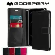 Fit iPhone 16 15 14 13 12 Pro Max Plus Case 11 Cover Flip Card Wallet Blue Moon
