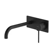Oliveri Matte Black Venice Wall Mixer WELS 5 Star 6L/min