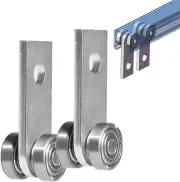 2 Wheel Trolley Assembly Rollers Two Bearing Trolley Assembly for 1-5/8" Wide an