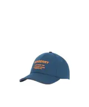 Burberry Logo Embroidered Baseball Cap Blue