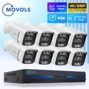 Video Surveillance Camera POE System 4K 8MP 5MP Color Night Vision Security