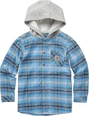 [CARHARTT] Boys' Big Long-Sleeve Button-Front Hooded Flannel Shirt