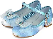 [AQIYI] Girls Princess Shoes Toddlers Sequin Sweet Bows Sandals Little Girls Party Pumps Sparkle Wedding Dress Shoes